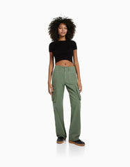 Adjustable Straight Fit Cargo Pants