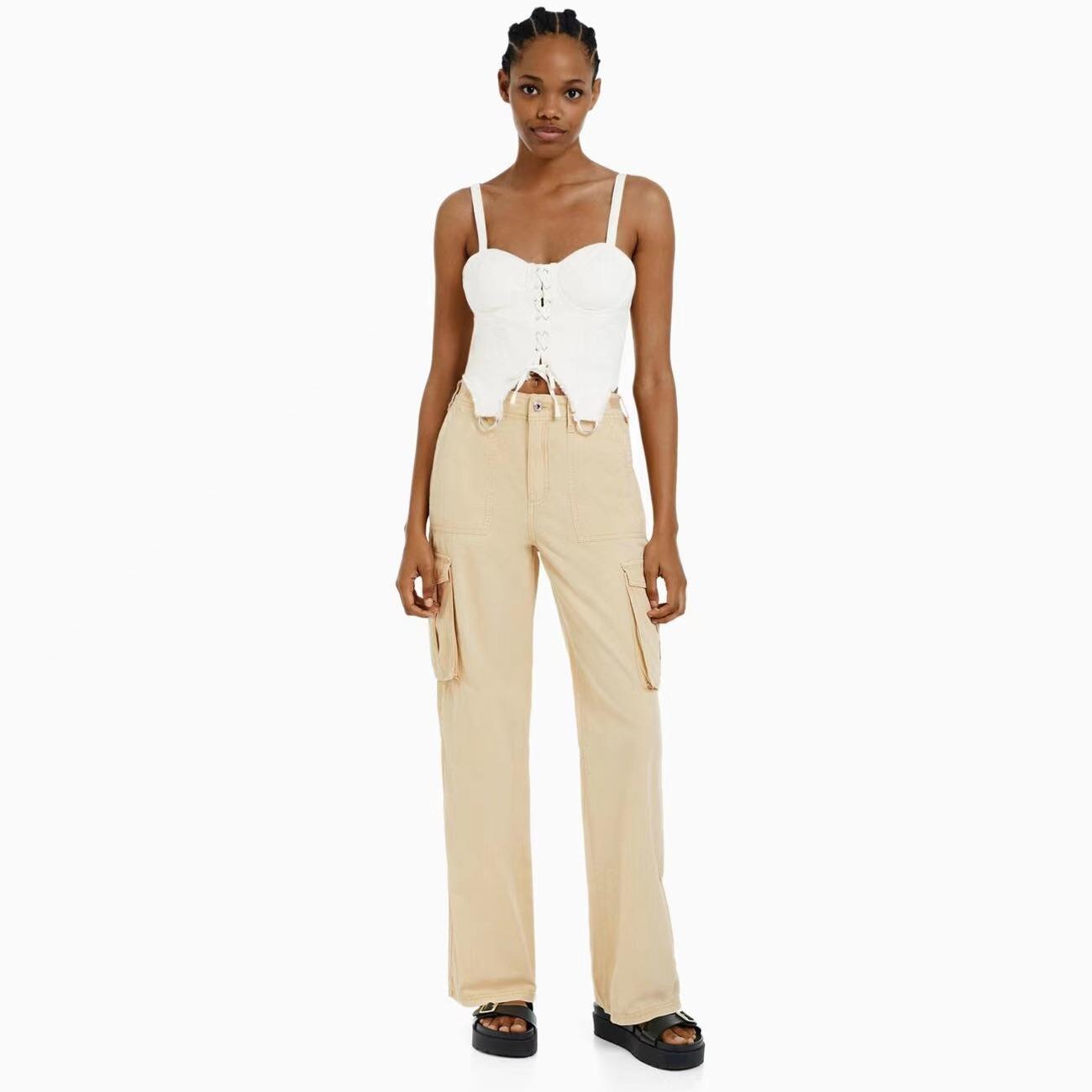 Adjustable Straight Fit Cargo Pants
