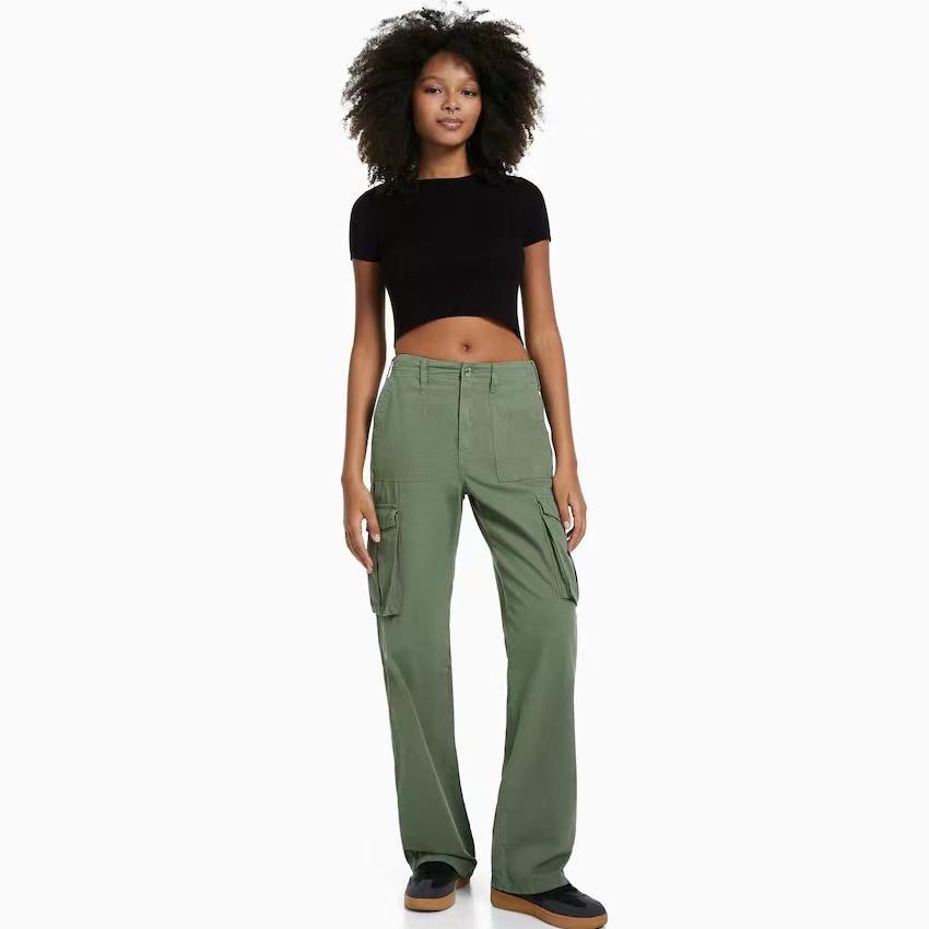 Adjustable Straight Fit Cargo Pants